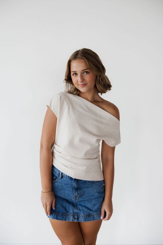 Draped Off-Shoulder Top