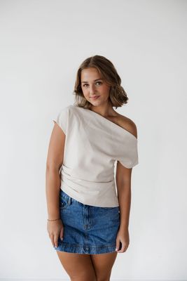 Draped Off-Shoulder Top