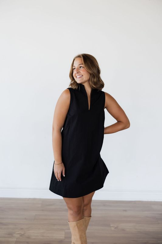 Solid Sleeveless Mini Dress