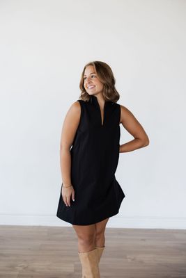 Solid Sleeveless Mini Dress