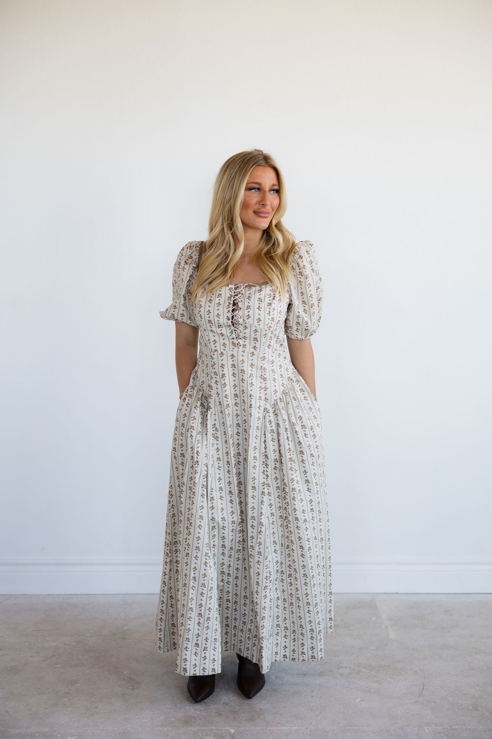 Floral Corset Maxi Dress