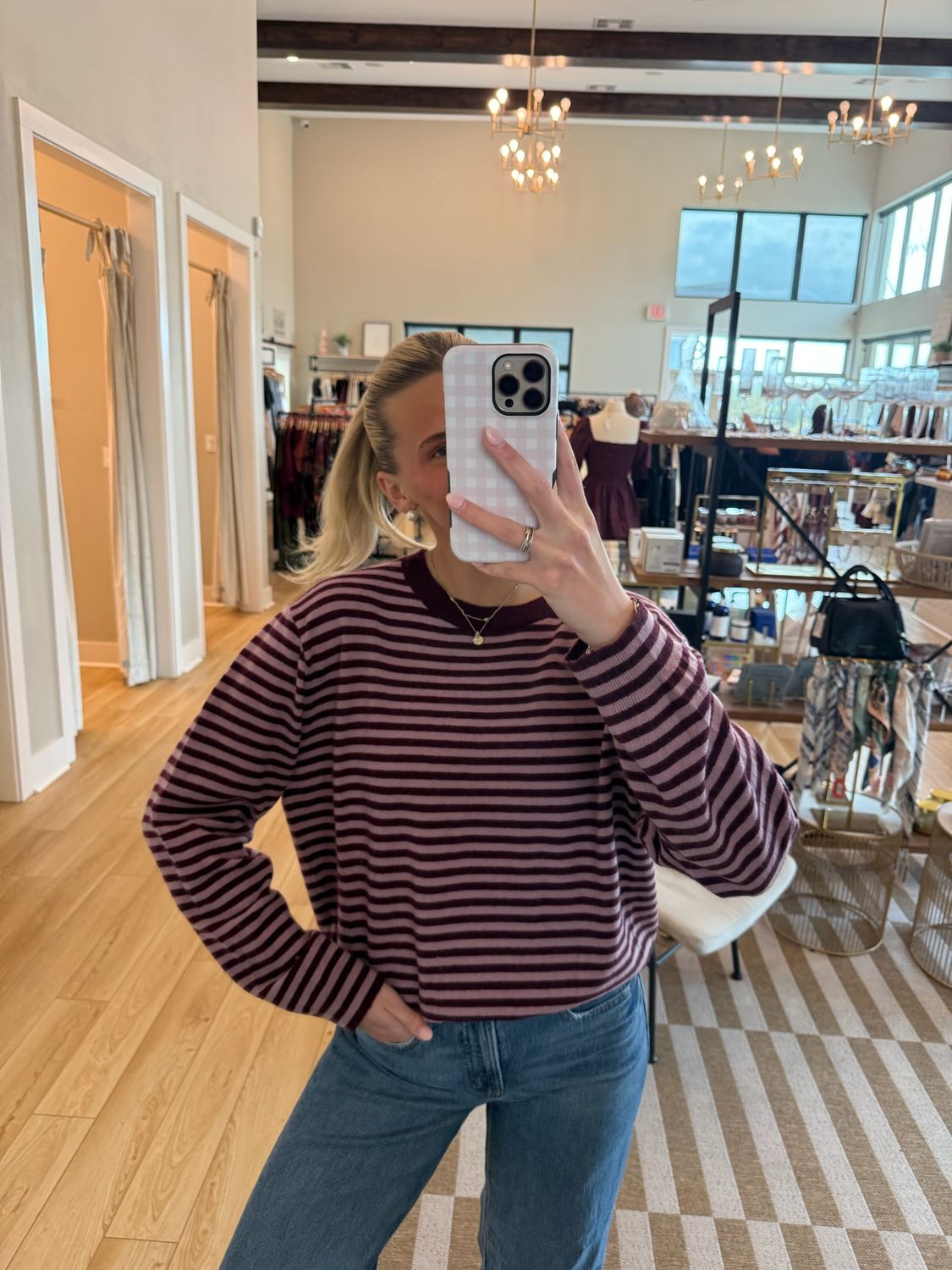 Striped Relaxed Knit Top