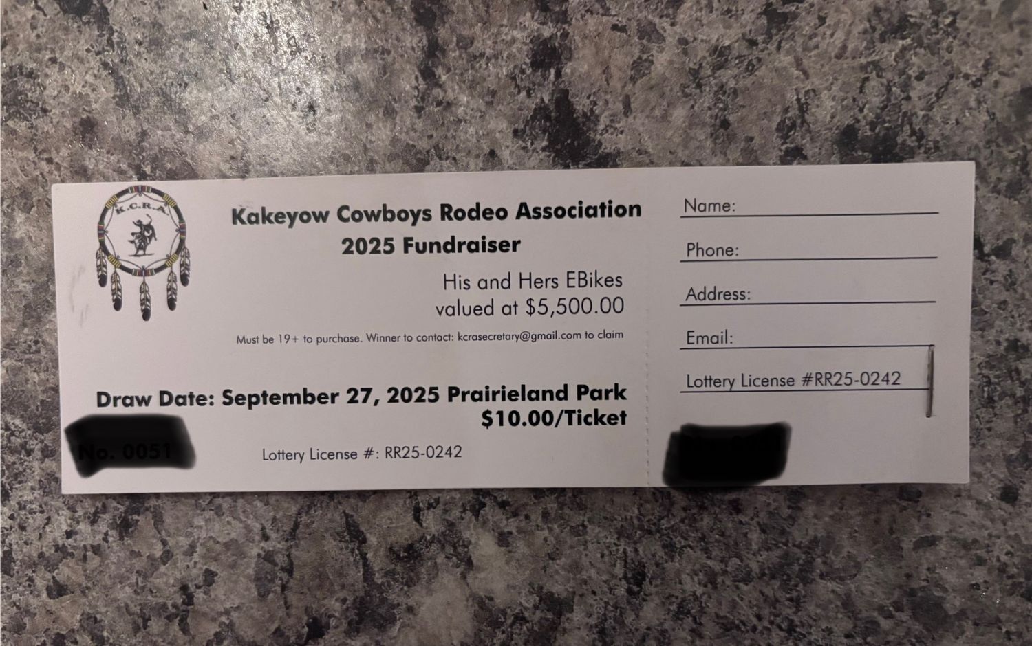 2025 KCRA Fundraising Ticket