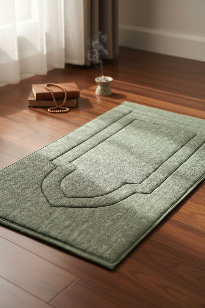 سجادة اخضر مخطط