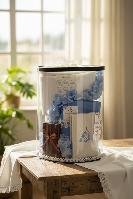 طقم تطريز ازرق