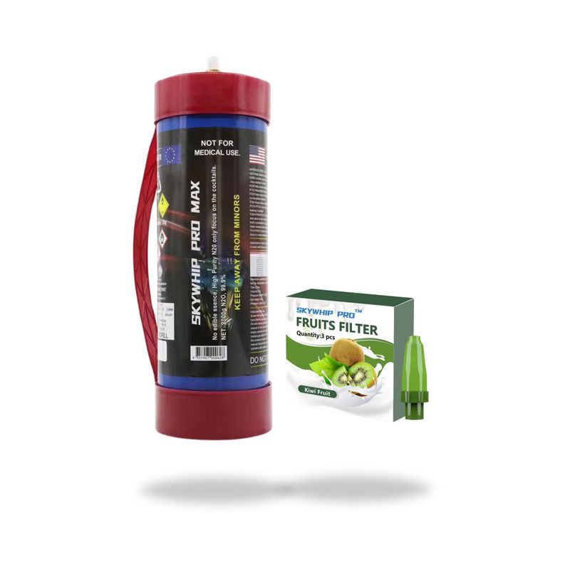 SKYWHIP Pro Max 3.3L Cream Chargers + Random Flavored Silent Nozzles Box