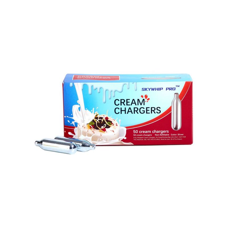 ONLY $99.99: SKYWHIP Ultra Pro+ 8.4g Cream Chargers - 50 Bulbs + 0.5L Whipper