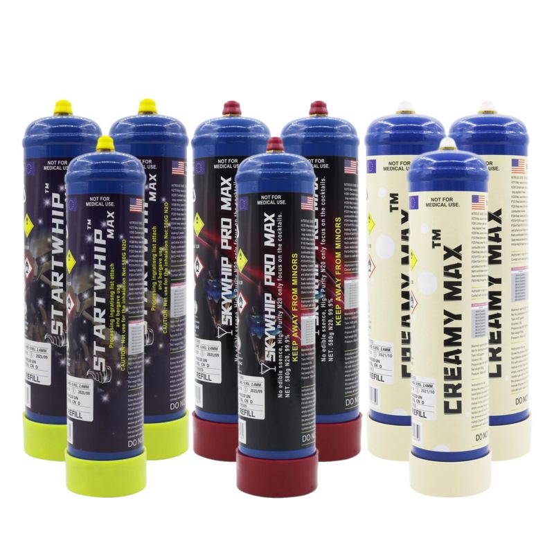 Special Combo: 9 x SKYWHIP PRO MAX/STARTWHIP MAX/CREAMY MAX 660G Cream Chargers