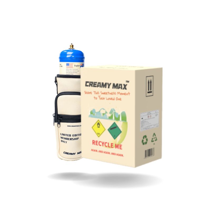 ONLY $200: 6 x CREAMY MAX 660G Cream Chargers + Free Tank &amp; Bag