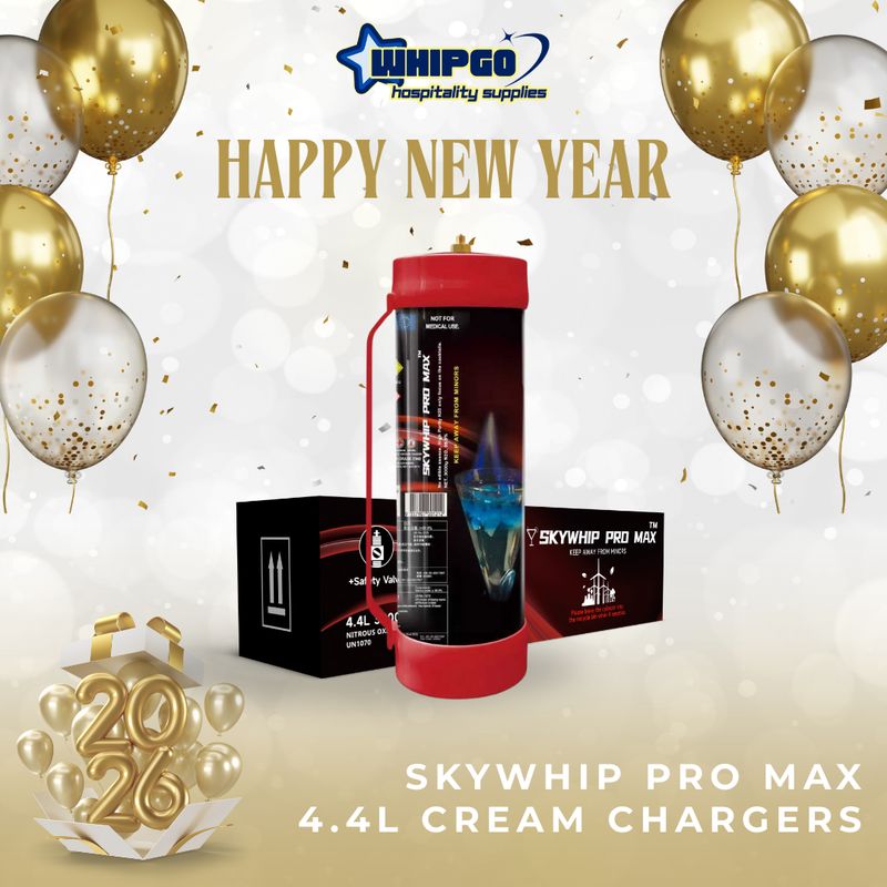 Skywhip Pro Max 4.4L XL Cream Chargers N2O + Nozzles