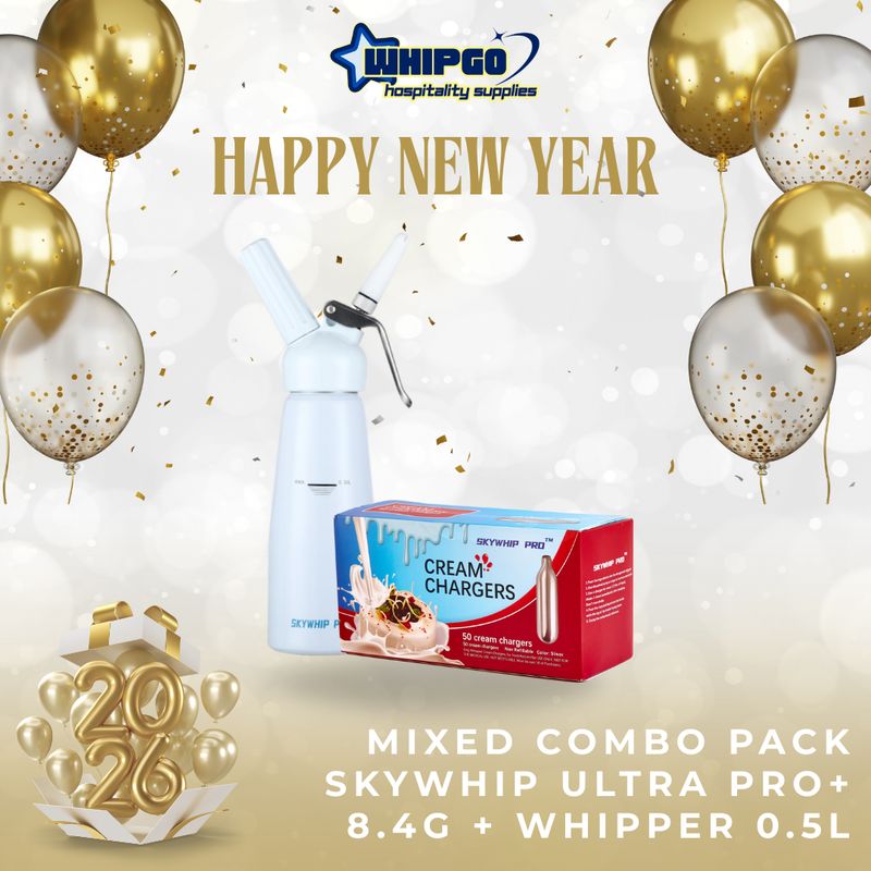 ONLY $99.99: SKYWHIP Ultra Pro+ 8.4g Cream Chargers - 50 Bulbs + 0.5L Whipper