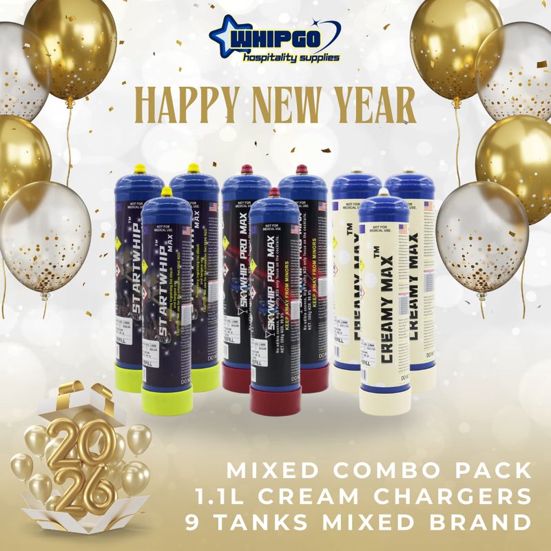 Special Combo: 9 x SKYWHIP PRO MAX/STARTWHIP MAX/CREAMY MAX 660G Cream Chargers