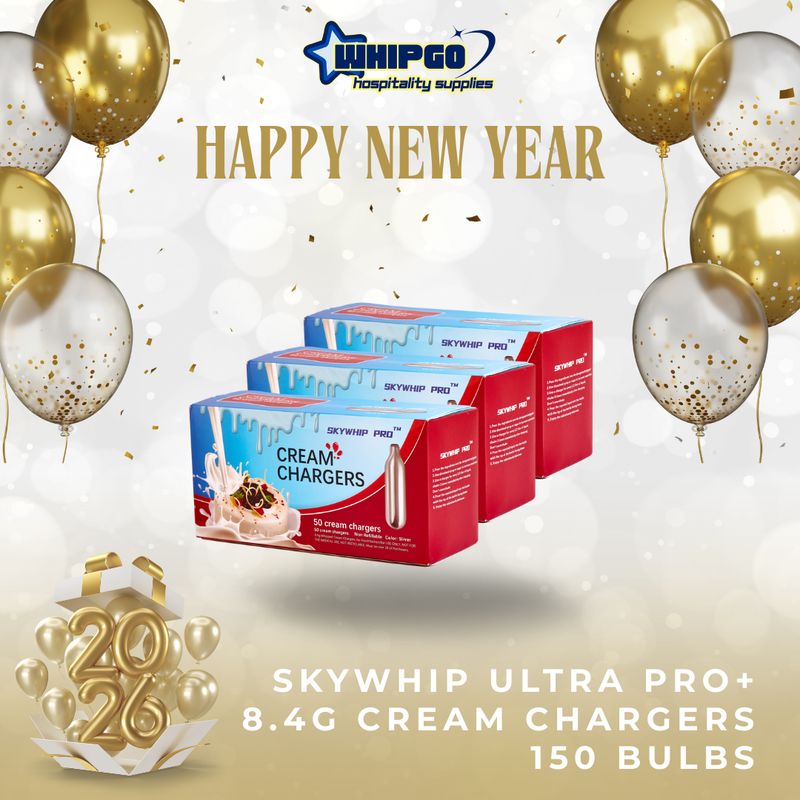 ONLY $99.99: SKYWHIP Ultra Pro+ 8.4g Cream Chargers - 150 Bulbs