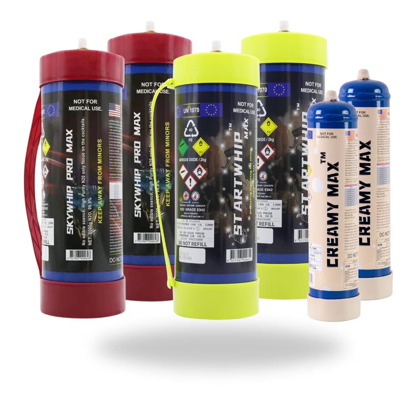 Special Combo: 4 x SKYWHIP PRO MAX/STARTWHIP MAX 3.3L + 2 x CREAMY MAX 660G Cream Chargers