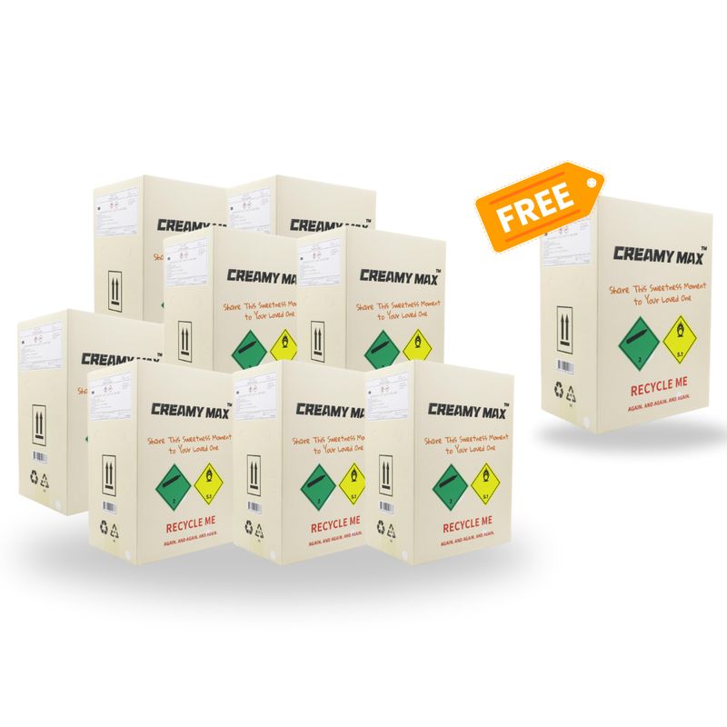 Special:  60 x CREAMY MAX 660G Cream Chargers +6 Free Tank
