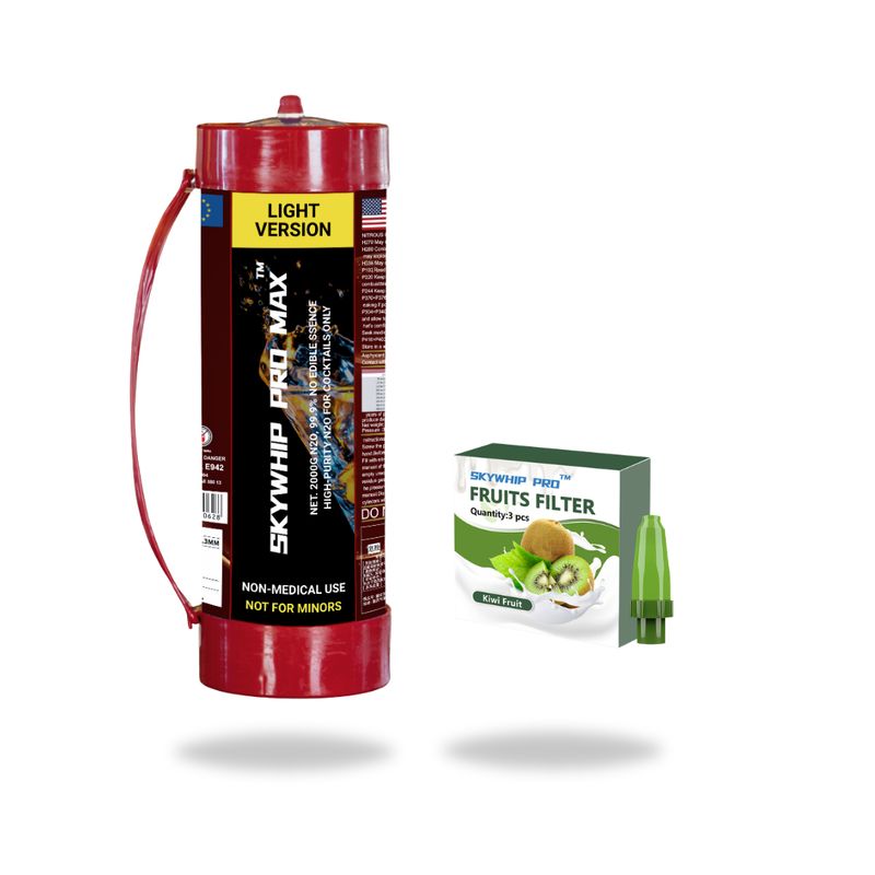 ONLY $94.99:  SKYWHIP PRO MAX LIGHT VERSION 3.3L Cream Chargers + Random Silent Nozzles Box