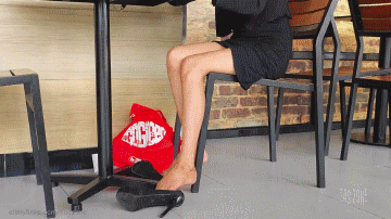 Karaoke Hostess High Heel Shoe Playing &amp; Dangling