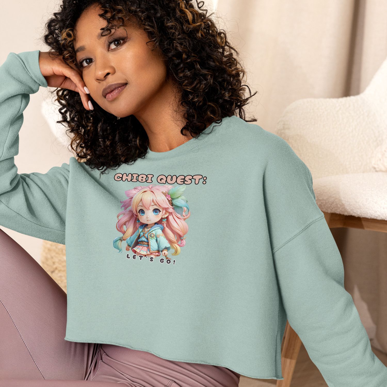 Crop Sweatshirt | Chibi Quest: Let&#39;s Go!