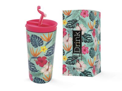 TAZZA DA VIAGGIO 350 ML VIBRAZIONI TROPICALI