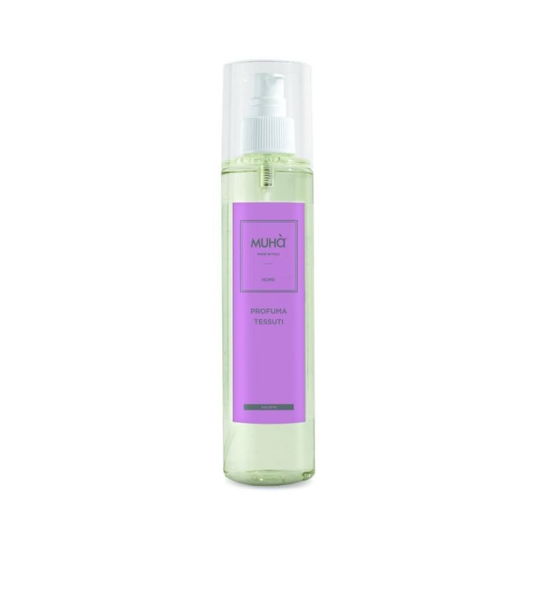 Muhà Spray Tessuti Violetta 250ML - Profumo Floreale e Rinfrescante per Tessuti
