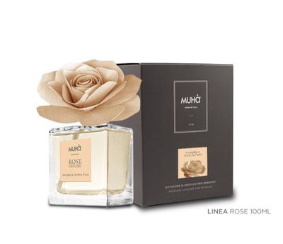 MUHÀ Diffusore Rosa natural 100ml Vaniglia Ambra pura