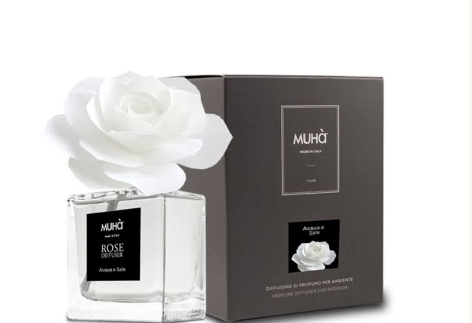 MUHÀ Diffusore Rosa Bianca 100ml Acqua &amp; Sale