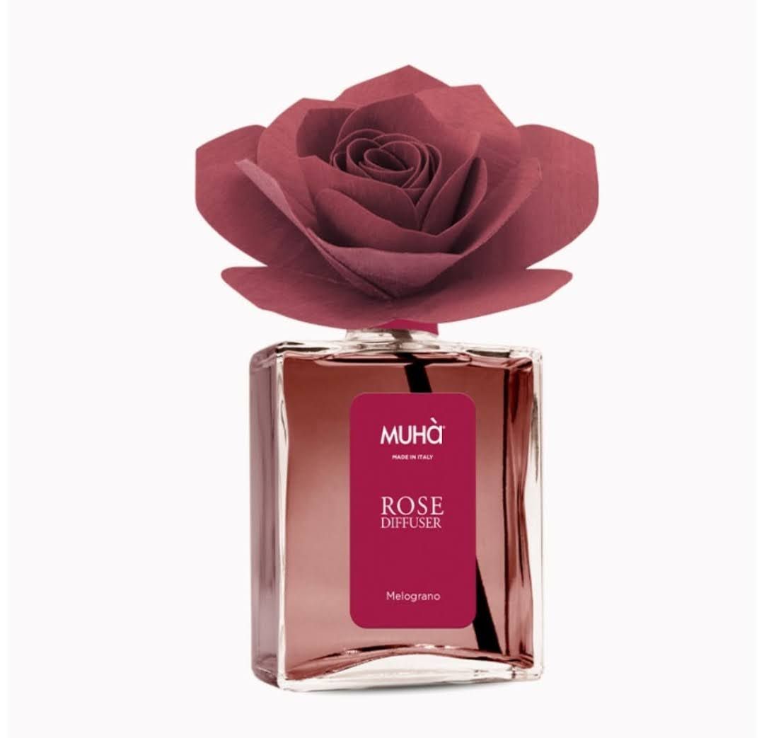 MUHÀ Profumatore d’Ambiente Rose Diffuser Melograno Rosa Bordeaux 200ML