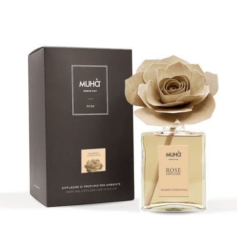 MUHÀ Profumatore d’Ambiente Rose Vaniglia e Ambra Pura 200ML