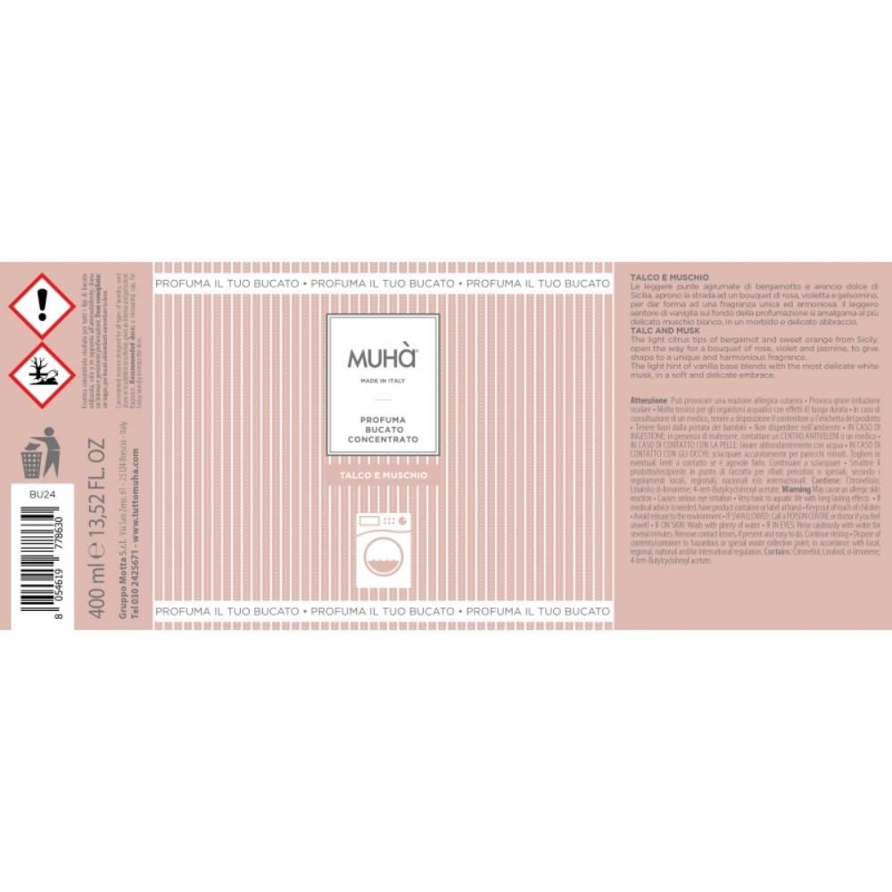 Muhà Profumo bucato 400 ml Rosa Talco e Muschio