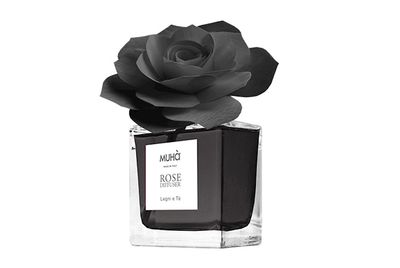 MUHÀ Diffusore Profumatore D&#39;ambiente Flower Diffuser Rosa Nera 100ML - Fragranza Legni e Tè per Atmosfere Rilassanti
