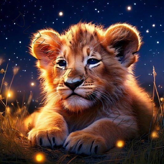 Diamond Painting Bild "Moonlight Lion"