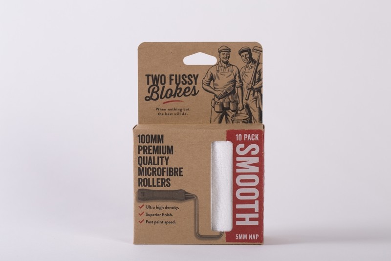 Two Fussy Blokes Mini Roller sleeves 4" Smooth 10 pack