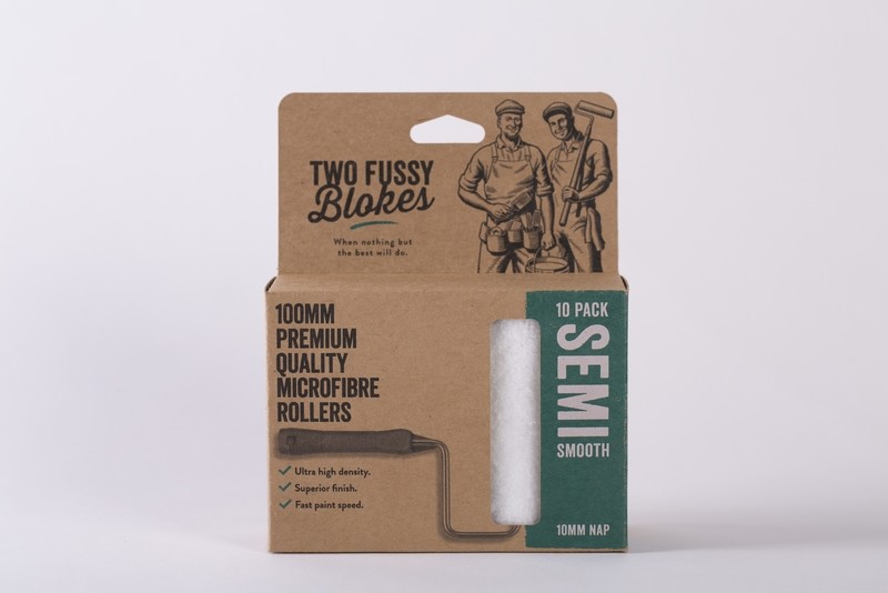 Two Fussy Blokes Mini Roller sleeves 4" Semi Smooth 10 pack