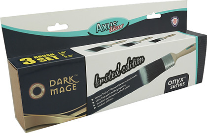 Axus Mage Cutter Onyx Series Oval Straight 3 Brush Set 1.5", 2" & 2.5"