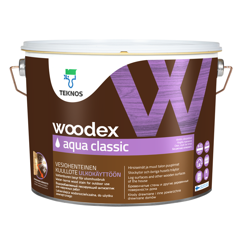 Teknos Woodex Aqua Classic 0.9L to 9L (click here to select Colour & size) Prices From