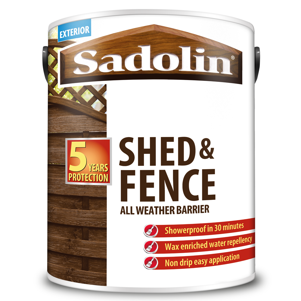 Sadolin 5 Year Shed & Fence 10L Choice of 5 Colours (Collection Only)