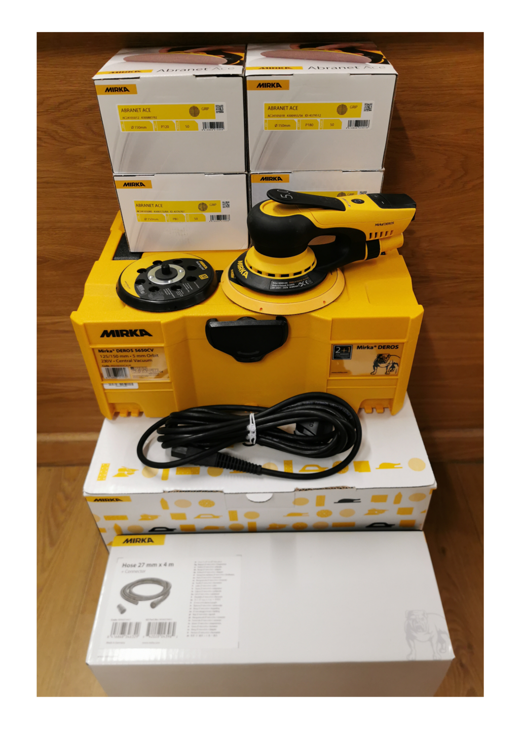 Mirka Deros Twin Head & 200 ACE Disc Sanding Kit. prices from