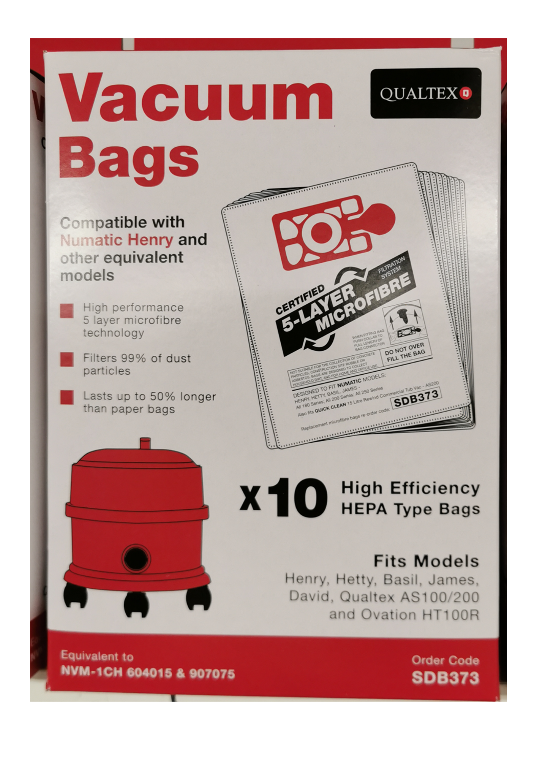 Henry Compatible Hoover bags x 10