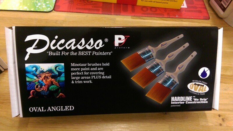 Proform Picasso Minotaur PIC21 Oval Angled 3 Brush Set 1.5" & 2 x 2"