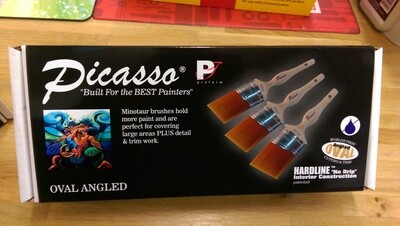 Proform Picasso Minotaur PIC21 Oval Angled 3 Brush Set 1.5" & 2 x 2"