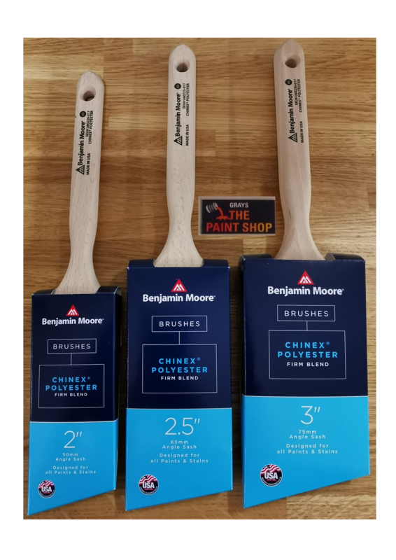 Benjamin Moore Craftsman 602 Long Handle Angled Range 3 Brush Set Brush 2", 2.5" & 3"