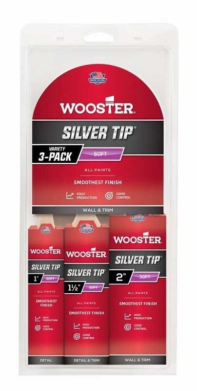 Wooster Silver Tip 3 Brush Set 1" + 1.5" + 2"