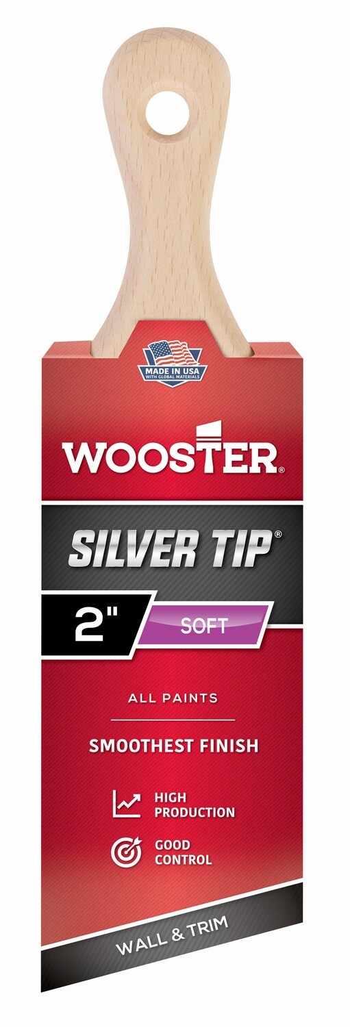 Wooster Silver Tip E5225 Series Angled Stubby Brush 2"