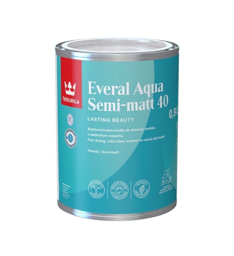 Tikkurila Everal Aqua 40 Semi-Matt 2.7L Colour Mix - CLICK FOR BULK BUY DISCOUNTS