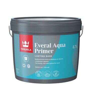 Tikkurila Everal Aqua Primer 2.7L White CLICK FOR BULK BUY DISCOUNTS