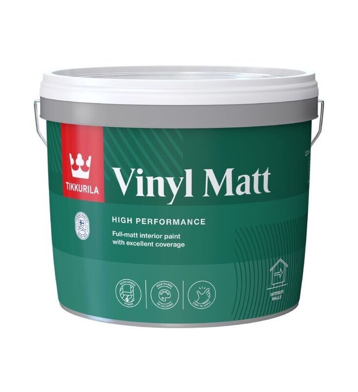 Tikkurila Vinyl Matt 2.7L Colour Mix - CLICK FOR BULK BUY DISCOUNTS