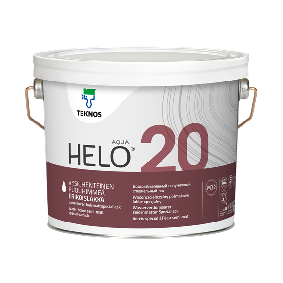 Teknos Helo Aqua 20 Varnish Semi Matt (Eggshell) 0.9L & 2.7L (click here to select size) Prices From