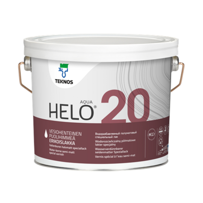Teknos Helo Aqua 20 Varnish Semi Matt (Eggshell) 0.9L & 2.7L (click here to select size) Prices From