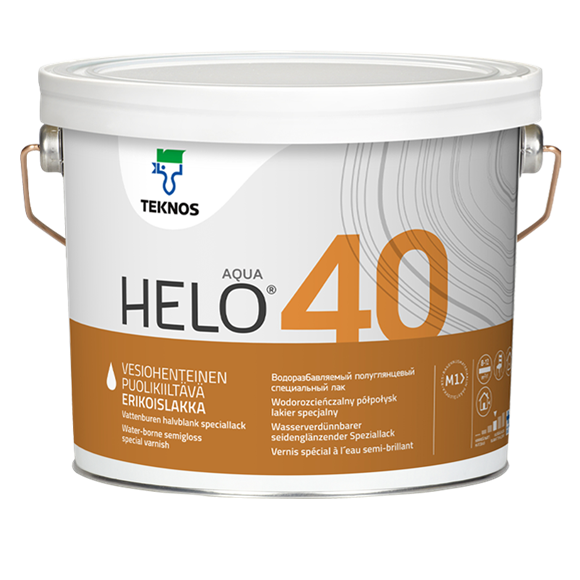 Teknos Helo Aqua 40 Varnish Satin 0.9L & 2.7L (click here to select size) Prices From