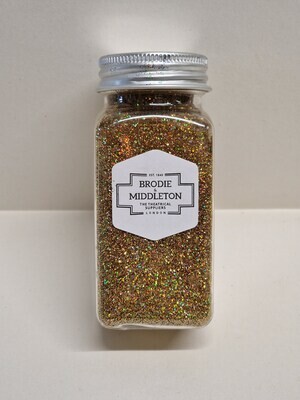 Brodie & Middleton Plastic Glitter Holographic Gold 100g